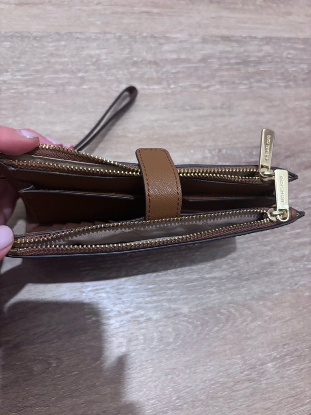 Michael Kors Brown Saffiano Wristlet / Wallet / Clutch - Picture 4 of 13
